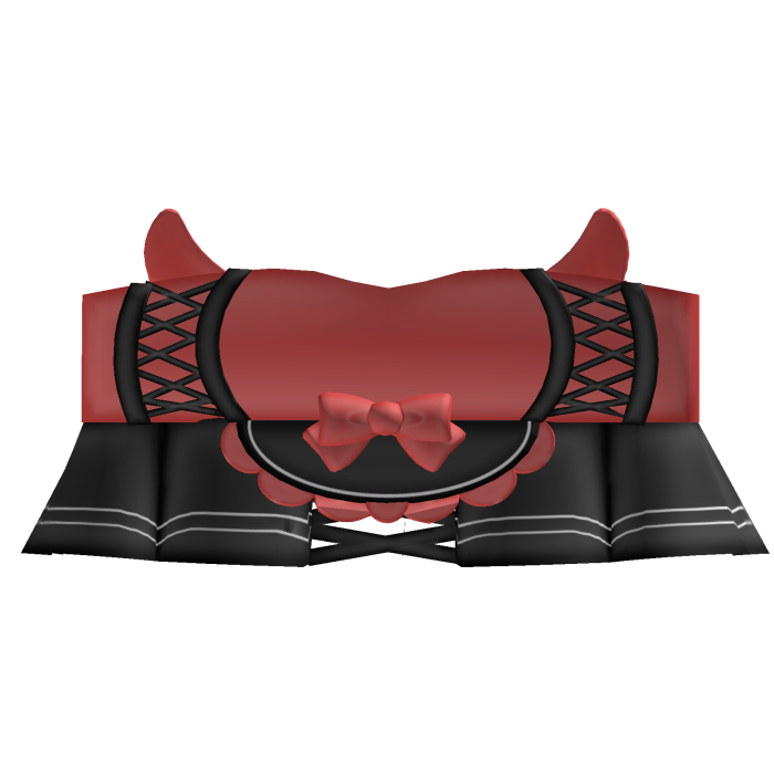 ୨୧ spooky cutesy devil red & black lace halloween