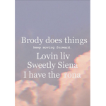 Brody does things