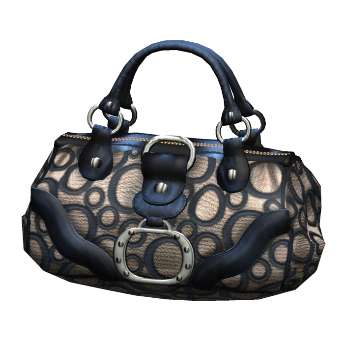 2000s Vintage Luxury Designer "O" Purse (Blue)
