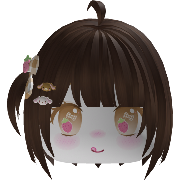 Dark Brown Kawaii Short Bob W/ Mini Pigtail