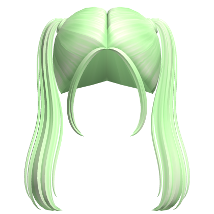 -',ৎ High Wavy Preppy Pigtails in Green