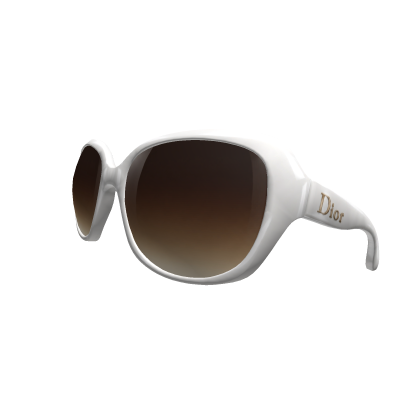 2000s luxury dior sunglasses in white