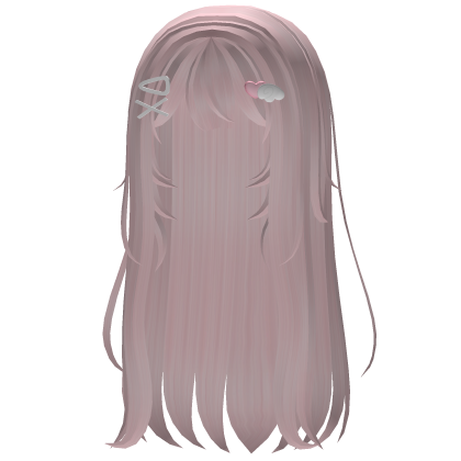 💗 FREE! cutecore heart long w/ hairclip swirls