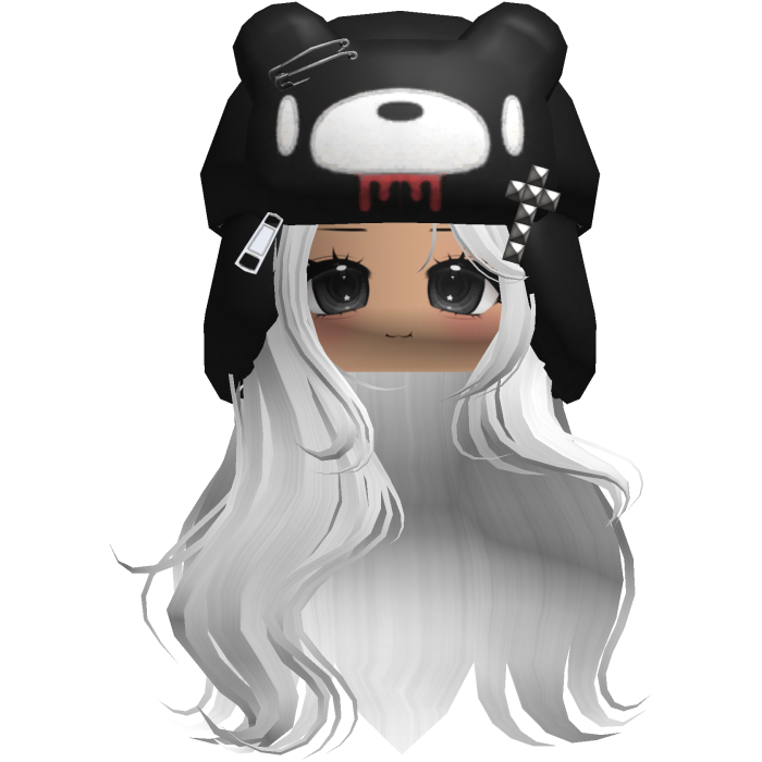 Fuzzy Bear Ushanka Flowy Long Hair (White)