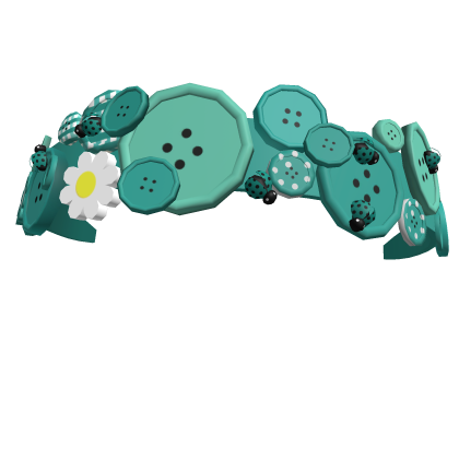 Gyaru button polka dot lady bug headband teal