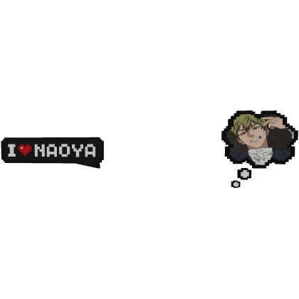 Naoya Zenin JJK | I Love Text + Thinking Bubble