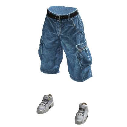 Light Blue Urban Summer Cargo Jorts thumbnail