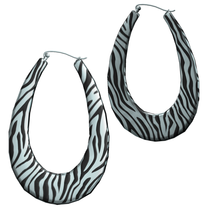 Blue Leopard 2000s Teardrop Earrings