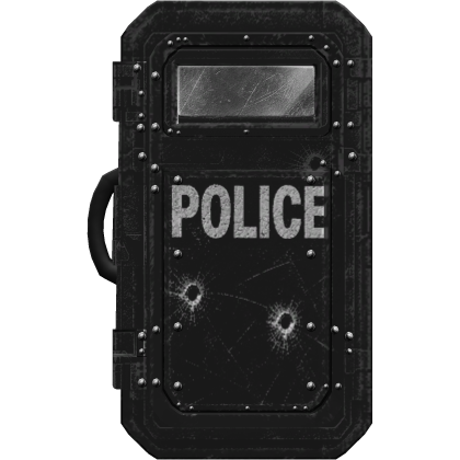 Police Damaged Shield