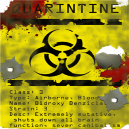 Awesome Quarantine Sign Roblox decal