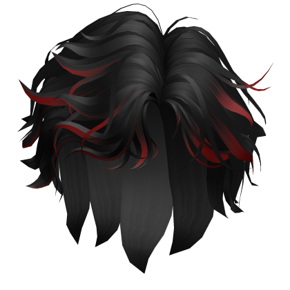 Black & Red Wavy Boy Hair Roblox item