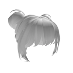 Cute Puffball w Bangs White
