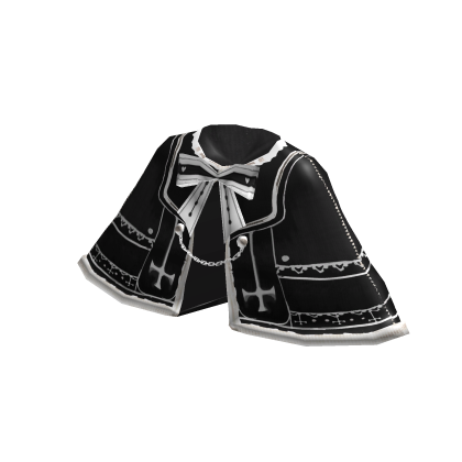 ⊱┊black lolita white pattern cloak