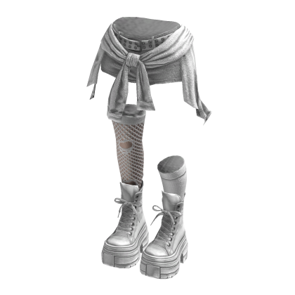 Grunge Rebel Shorts Y2K Cloth (White)