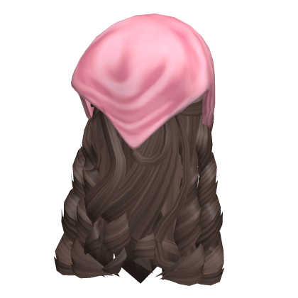 Soft Curly Bandana Tied Hair (Brown) Roblox item