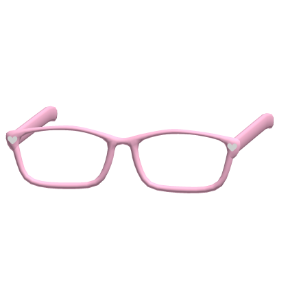 cutecore moe low heart oversized glasses pink