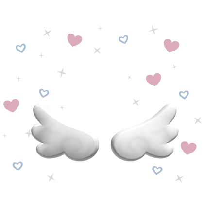 wings and heart aura (pink and blue) Roblox item
