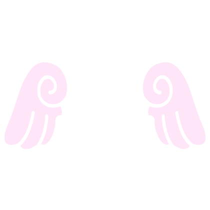 ♡ Cute Chibi Sticker Angel Wings in Pastel Pink