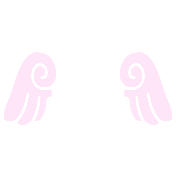 ♡ Cute Chibi Sticker Angel Wings in Pastel Pink