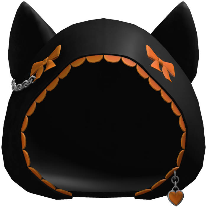 Black & Orange Cute Cat Ears Hoodie
