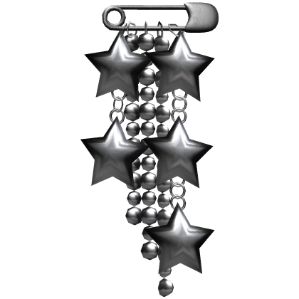 Silver Star Y2K Emo Goth Metal Lapel Pin Clip
