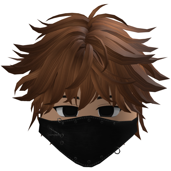 Cute Emo Boy Mask Black Y2K emo ( bronw )