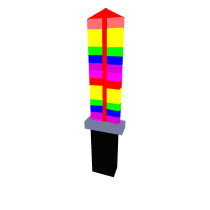 neon rainbow knife