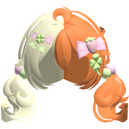 🍀 lucky strawberry clover pigtails in hamtaro