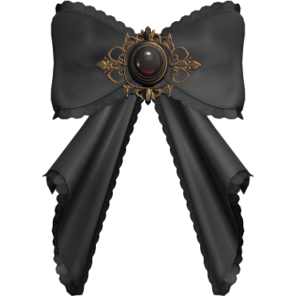 Gothic Vampire Hair Bow Black Roblox item