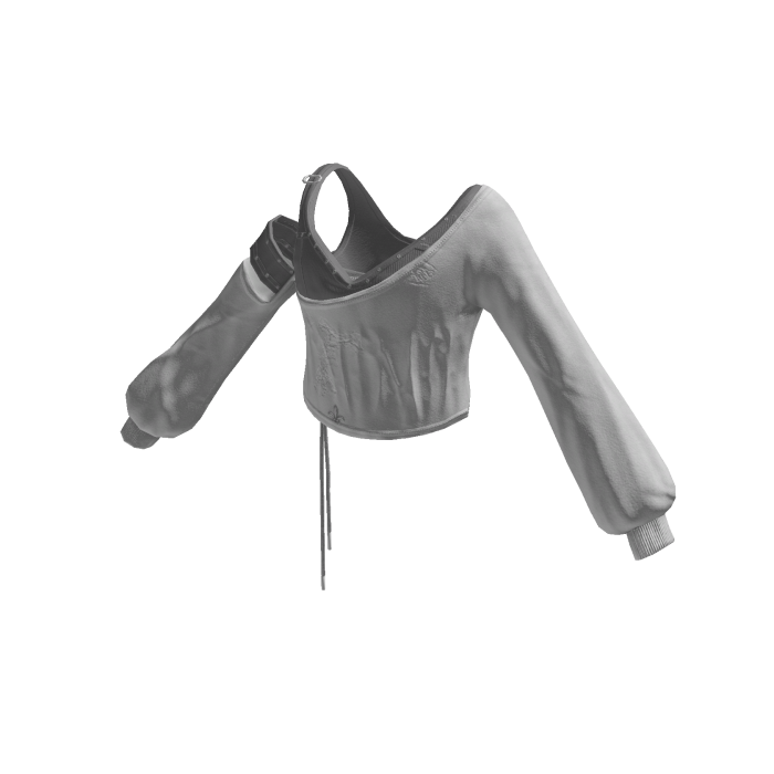 Draped Ruched Crop Top (White)