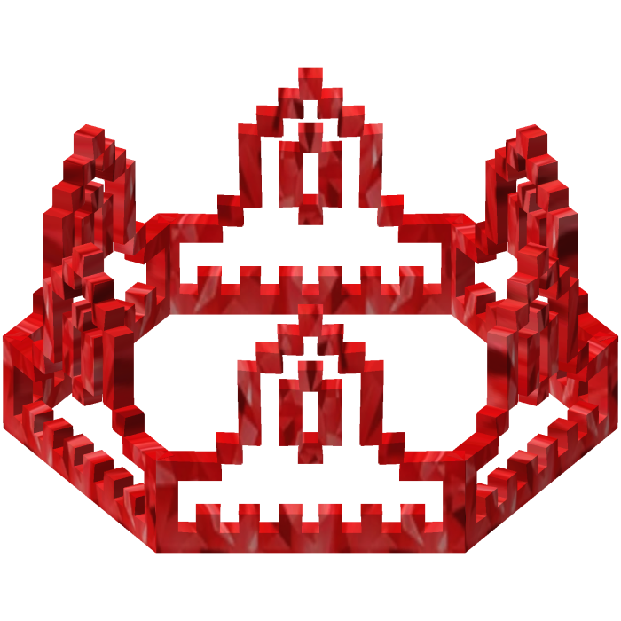 Sparkletime Red 8-Bit Royal Crown Outline (Addon)