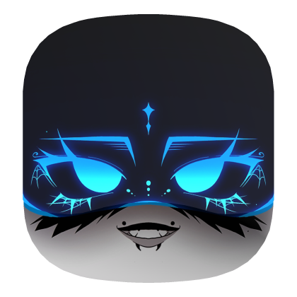 Murder drones - Blue visor goth face  Roblox item
