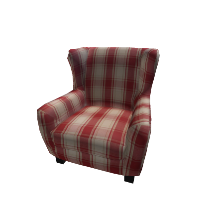 checkered armchair. chair/sofa/sit down/red/decor