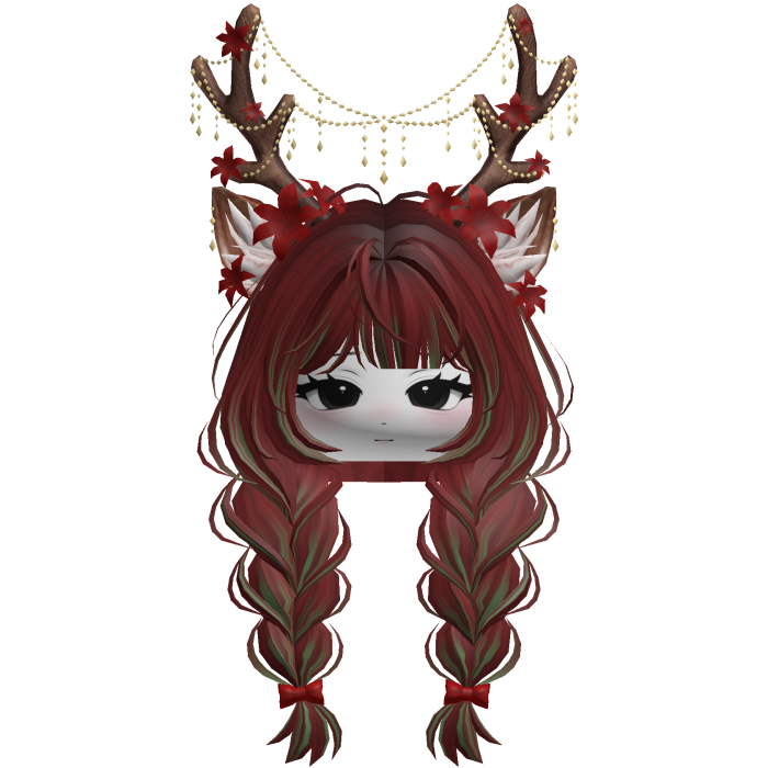 Ethereal Christmas Fairy Fawn Braids w/ Antlers