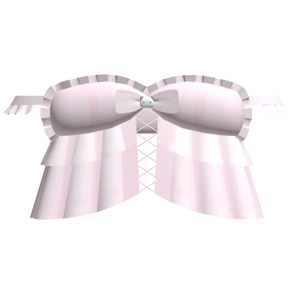 3.0 pink ruffle off shoulder panda top w bow