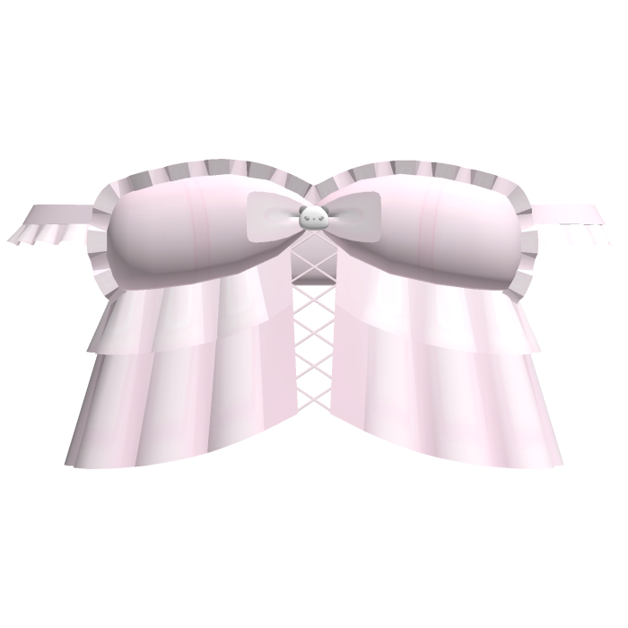 3.0 pink ruffle off shoulder panda top w bow
