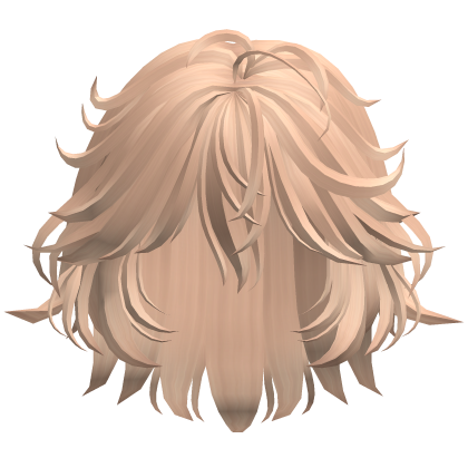 Fluffy Tousled Bob Hair - Peach Blonde