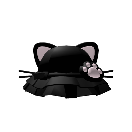 Kawaii Black Ruffled Kitty Hat Roblox item