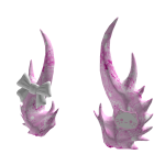 Adorable Pink Ribbon Horns