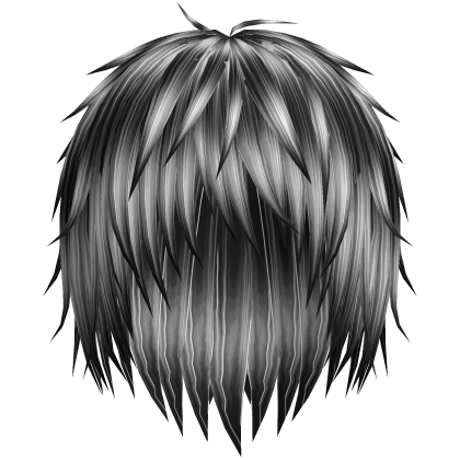 vkei emo boy anime wispy hair (silver) Roblox item