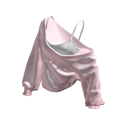 Cozy Baggy Sweater (Pink&White)