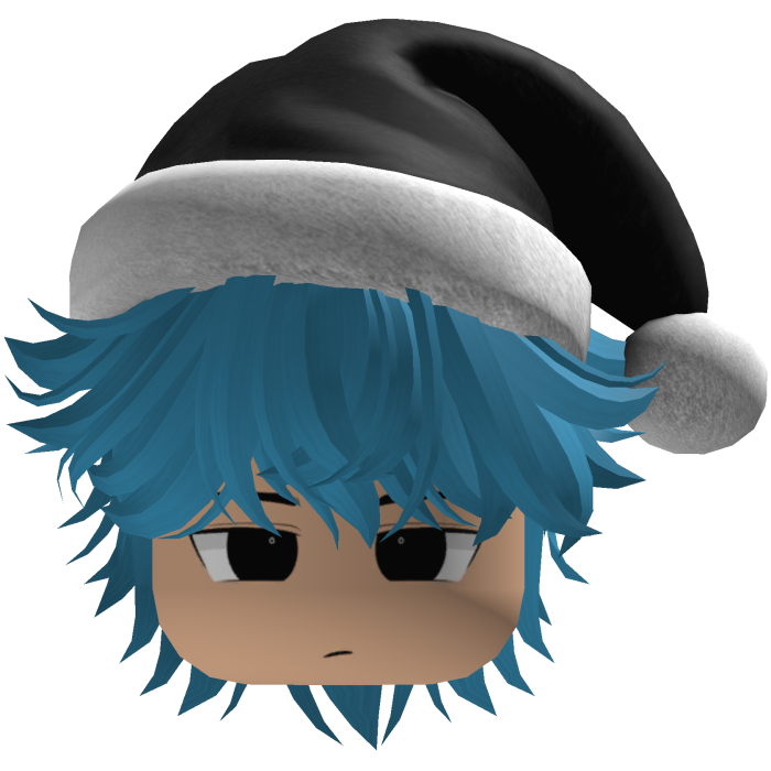Beautiful hair emo y2k Christmas beret (Blue)
