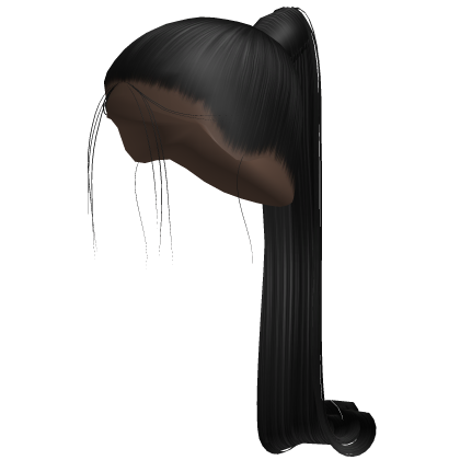 Sleek High Ponytail in Black Roblox item