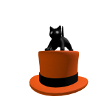 Black & Orange Banded Top Hat Cat