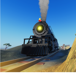 Western With a Steam Passenger Train