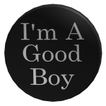 Good Boy Button - Black