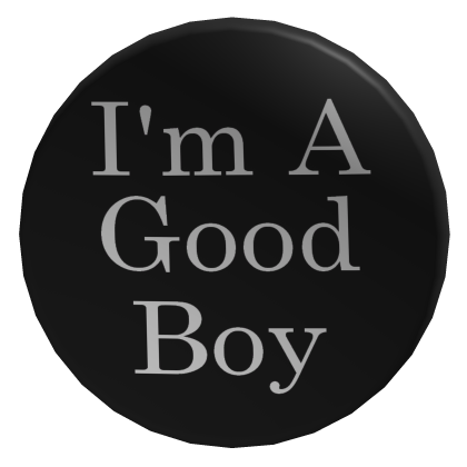 Good Boy Button - Black thumbnail
