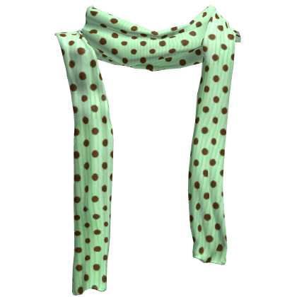 ♡ harajuku mint choco polka dot long scarf 1.0 