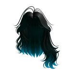 Black and Blue Girl Hair