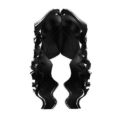 Long Curly Black Hair Roblox item
